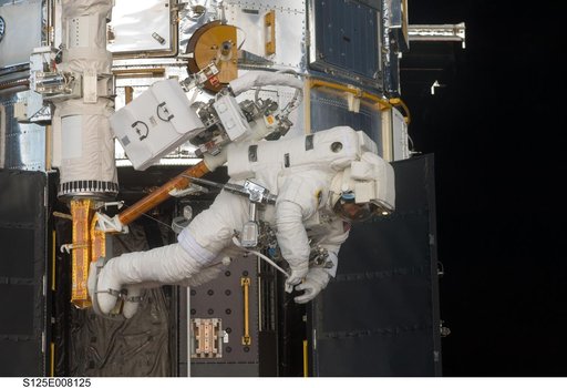 STS-125 MS5 Feustel during EVA3