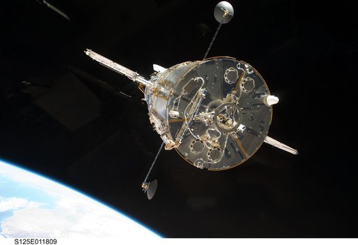 View of the HST after being released from the Shuttle Atlantis