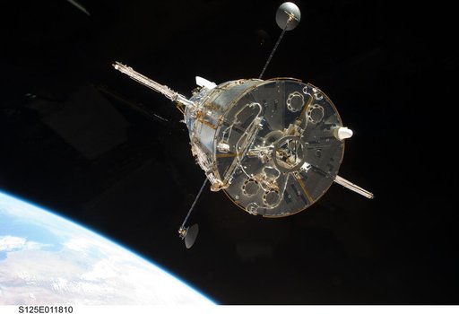 View of the HST after being released from the Shuttle Atlantis