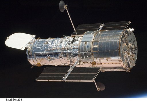 View of the HST after being released from the Shuttle Atlantis