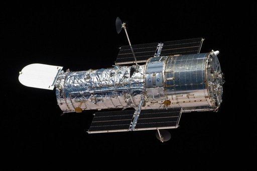 View of the HST after being released from the Shuttle Atlantis