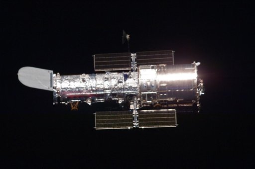 View of the HST after being released from the Shuttle Atlantis