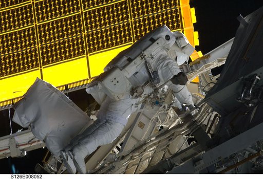 Bowen during EVA 1
