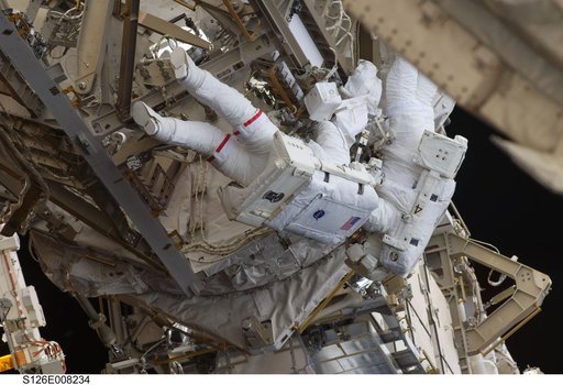 Stefanyshyn-Piper and Bowen during EVA 1