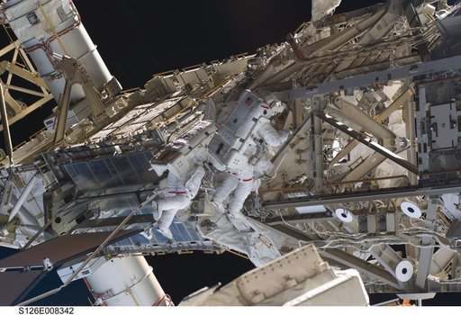 Stefanyshyn-Piper and Kimbrough during EVA 2