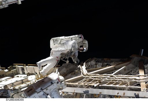 Stefanyshyn-Piper and Kimbrough during EVA 2