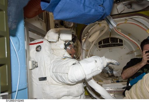Kimbrough in A/L following EVA 4