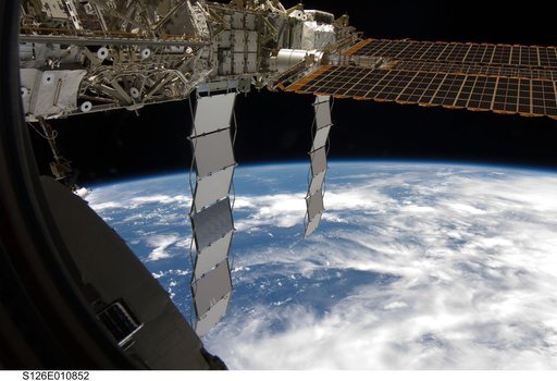 View of Port Truss Segments during Expedition 18/STS-126