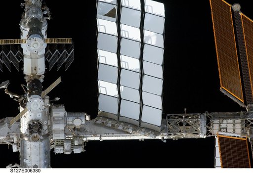 ISS during arrival of STS-127 Space Shuttle Endeavour