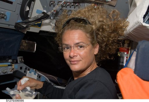Payette in the FWD FD on Space Shuttle Endeavour during STS-127 Mission