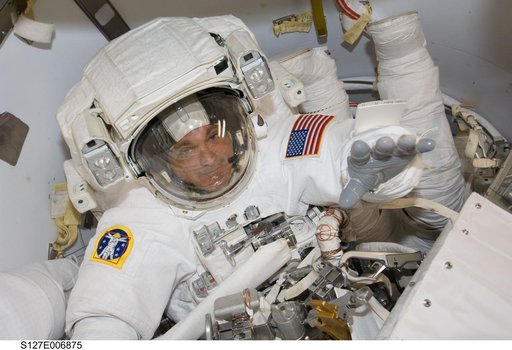 Wolf in the A/L during STS-127 / Expedition 20 Joint Operations