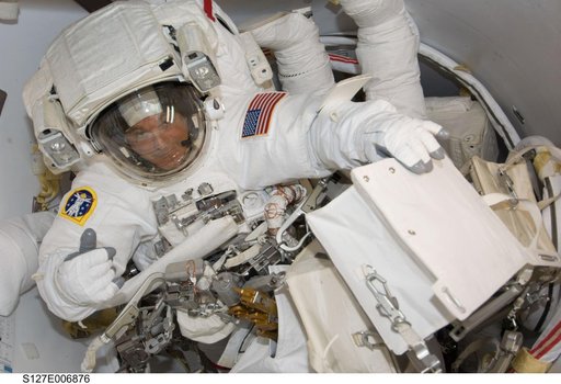 Wolf in the A/L during STS-127 / Expedition 20 Joint Operations