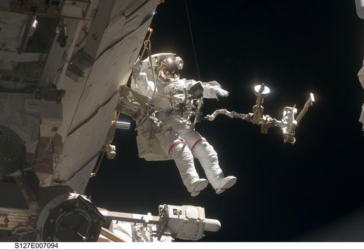 Wolf during EVA-2 on STS-127 / Expedition 20 Joint Operations