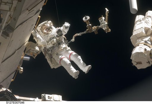 Wolf during EVA-2 on STS-127 / Expedition 20 Joint Operations