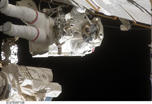 Wolf during EVA-2 on STS-127 / Expedition 20 Joint Operations
