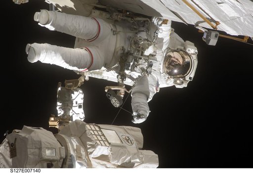 Wolf during EVA-2 on STS-127 / Expedition 20 Joint Operations