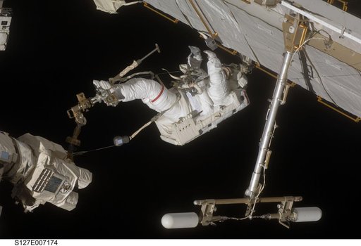 Wolf during EVA-2 on STS-127 / Expedition 20 Joint Operations