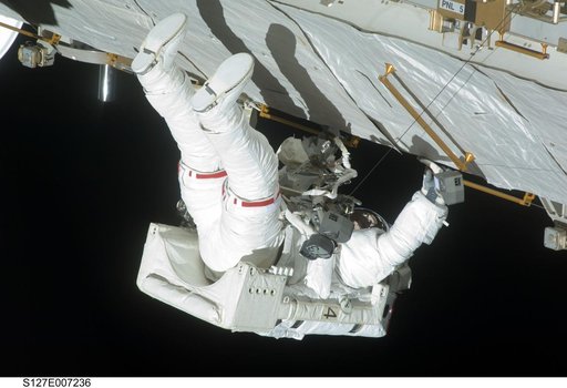 Marshburn during EVA-2 on STS-127 / Expedition 20 Joint Operations