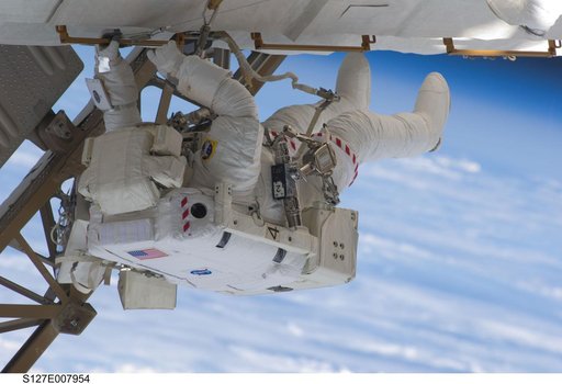 Cassidy at the P1 Truss during EVA-3