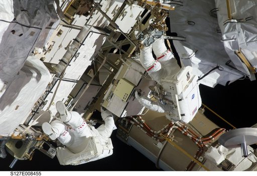 Marshburn and Cassidy during EVA-4
