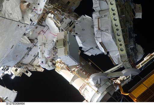 Marshburn and Cassidy during EVA-4