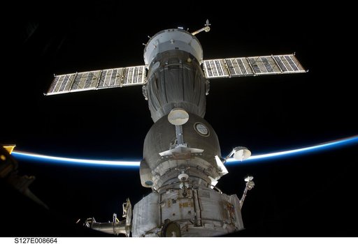 Soyuz Spacecraft docked to the ISS during Joint Operations
