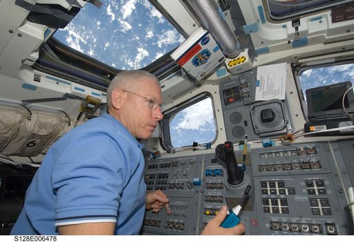 Forrester on Flight Deck (FD) during OBSS OPS