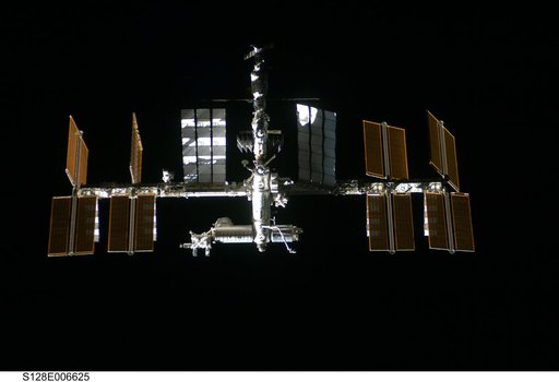 ISS during STS-128 Approach