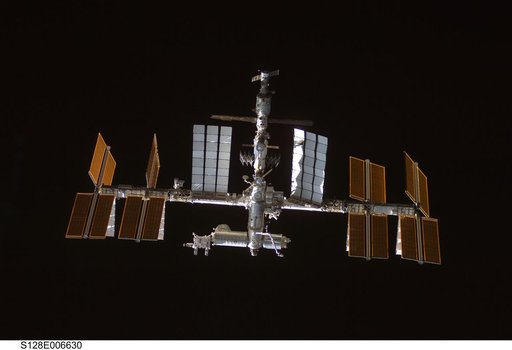 ISS during STS-128 Approach