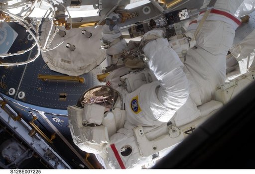 STS-128 EVA 1 MISSE 6 Relocation OPS