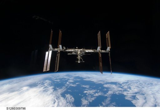 ISS Flyaround views from STS-128