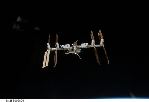 ISS Flyaround views from STS-128
