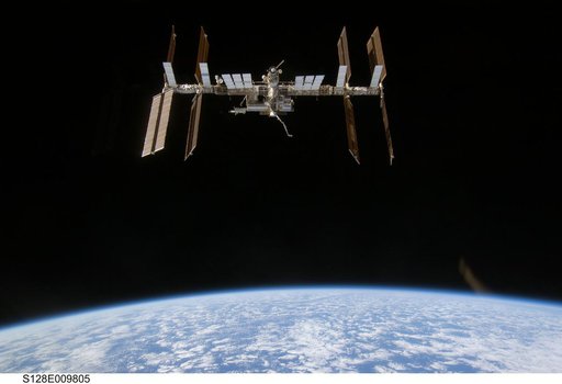 ISS Flyaround views from STS-128