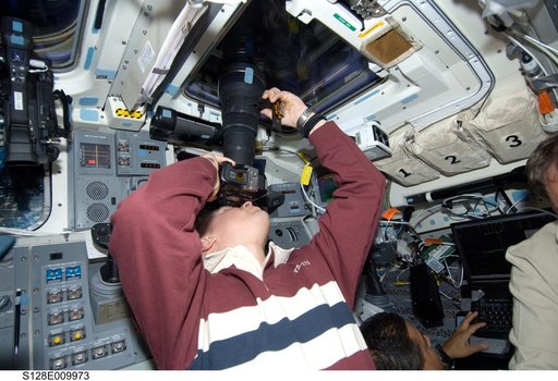 Crew on Flight Deck during Undocking and Separation OPS