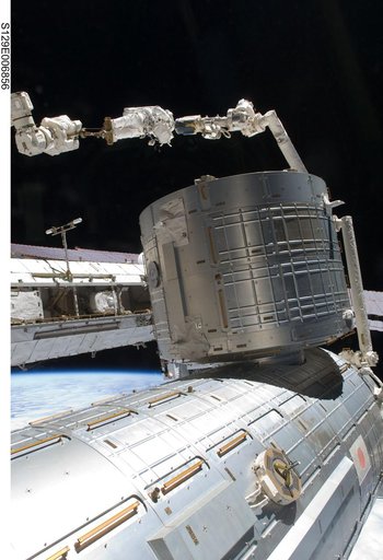 View of STS-129 MS4 Satcher during EVA1
