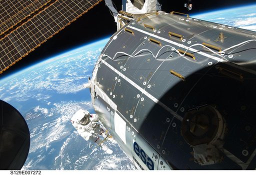View of STS-129 MS2 Bresnik during EVA2