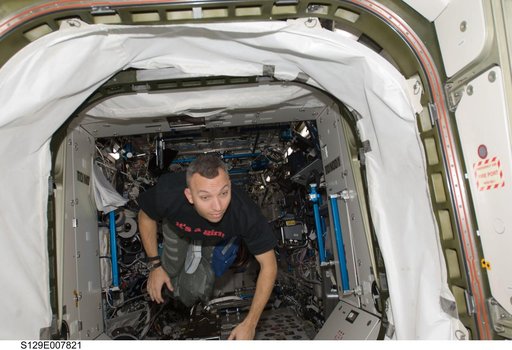 View of STS-129 MS2 Bresnik on the ISS