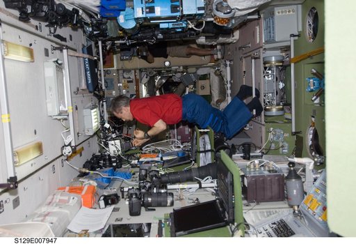 View of Expedition 21 FE-4 Thirsk in the SM/Zvezda