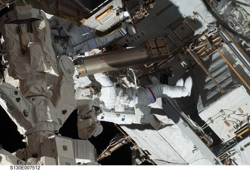 Behnken and Patrick during EVA 1