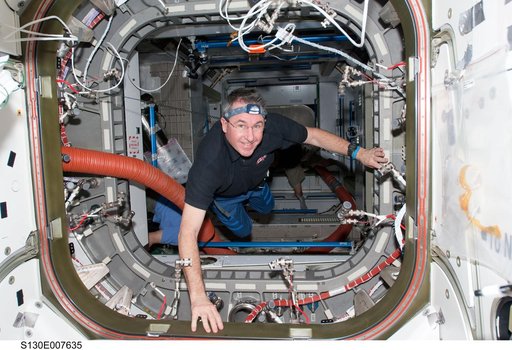 Robinson during Node 3 Vestibule Outfitting