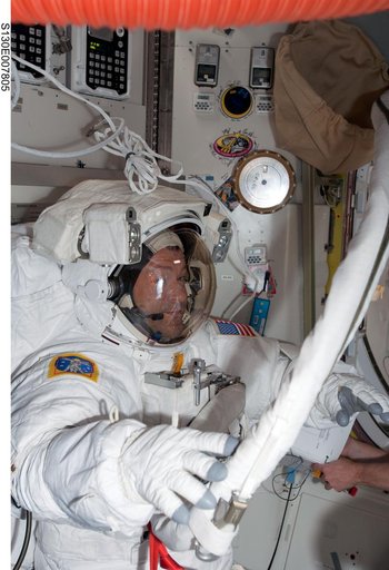Patrick in A/L prior to EVA 2