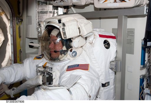 Behnken in A/L prior to EVA 2
