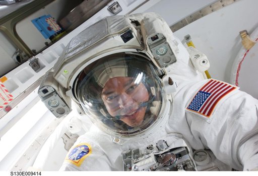 Behnken in Crew Lock prior to EVA 3