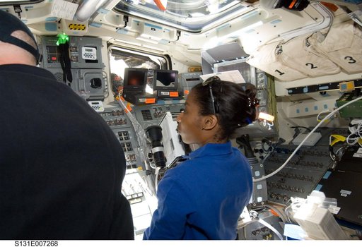Poindexter and Wilson on the Flight Deck during Approach OPS