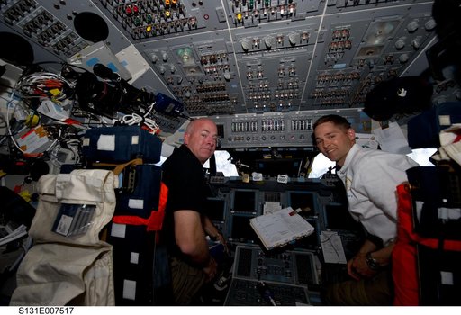 Poindexter and Dutton on Flight Deck
