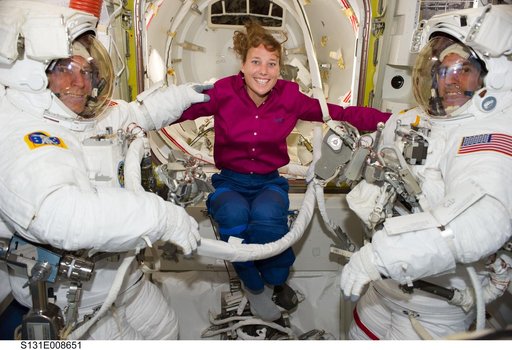 STS-131 EVA 2 EMU Prep
