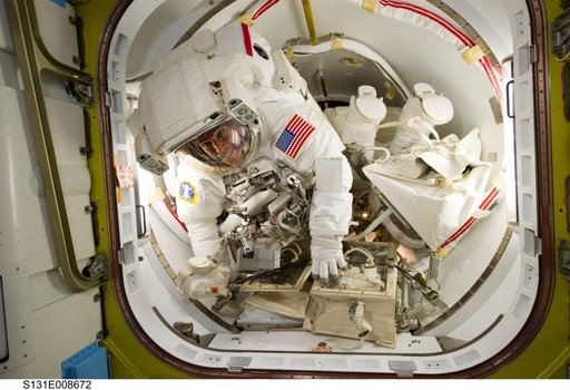 STS-131 EVA 2 EMU Prep