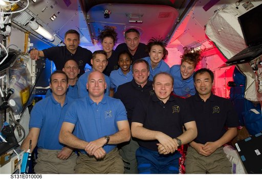 STS-131 / Expedition 23 Group Photo in JEM
