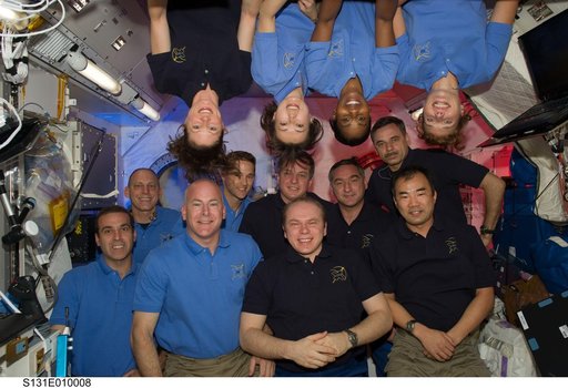 STS-131 / Expedition 23 Group Photo in JEM