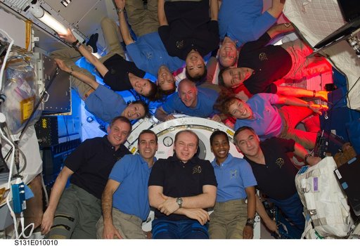 STS-131 / Expedition 23 Group Photo in JEM